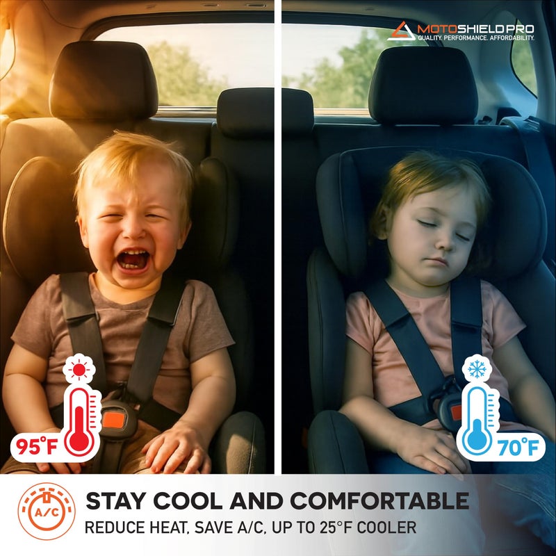 MotoShield Pro 50% VLT Nano Ceramic Window Tint for Car 36â€ in x 10â€™ ft 2PLY Roll High Heat Rejection & Glare Reduction Auto Tint Privacy Film, Rejects up to 99% IRR, 99% UV Blocking, Easy DIY Shrink - Image 4